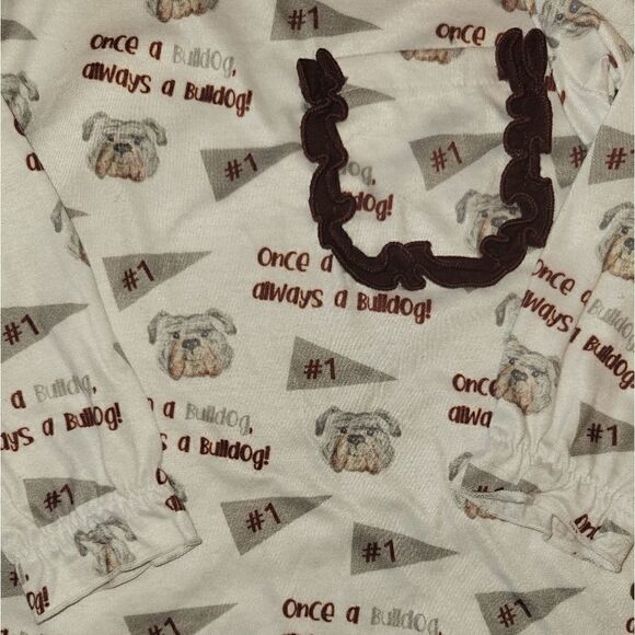 The Printed Press Once a Bulldog Mississippi State Nightgown Pajama 5-6T - Picture 4 of 7